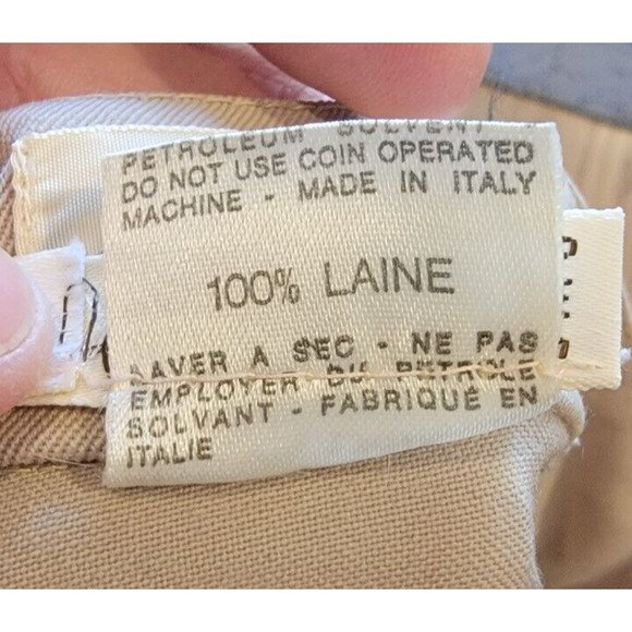 VTG Womens Krizia Maglia Tan/Khaki 100% Wool Fall Skirt Pockets Italy 42 - Picture 7 of 11